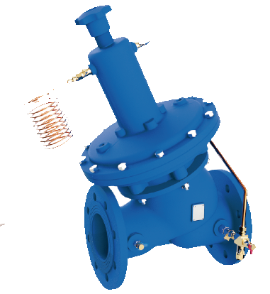 Self-operated differential pressure balancing valve